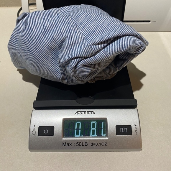 Pure Jill Indigo Women's Sz XL Top Blouse ¾ sleeve Blue Stripe Scoop neck Cotton - Picture 10 of 10